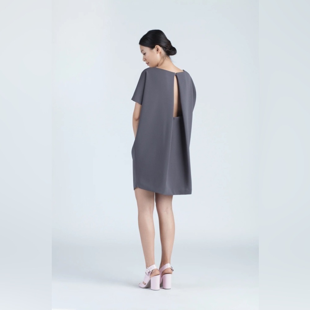 Kaarem • Grey Angle Dolman Elegant Gray Women's Dress